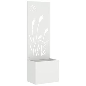 vidaXL Aia privaatsuse kate Valge 50 x 32 x 150 cm K&uuml;lmpruun teras