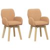 vidaXL P&ouml;&ouml;rlevad Toiduainete Toolid 2 pcs Boucl&eacute; Beež 54 x 58 x 87 cm