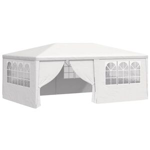 vidaXL professionaalne peotelk k&uuml;lgseintega, 4 x 6 m, valge 90 g/m&sup2;
