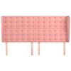 vidaXL voodipeats servadega, roosa, 183x23x118/128 cm, samet