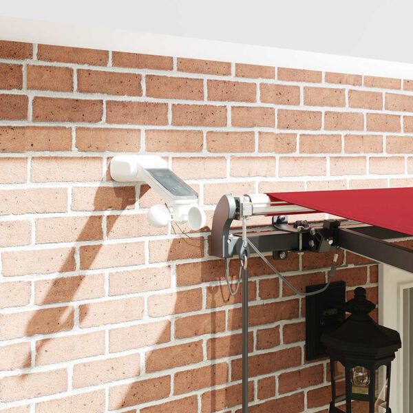 vidaXL Varjudekangas koos Punane 400 &times; 350 cm Pol&uuml;ester