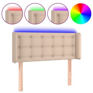 vidaXL LED-voodipeats Cappuccino 83x16x78/88 cm kunstnahk