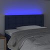 vidaXL LED-voodipeats, sinine, 100x5x78/88 cm, kangas