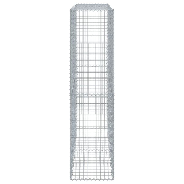 vidaXL kaanega gabioonkorv, 200x50x200 cm, tsingitud raud