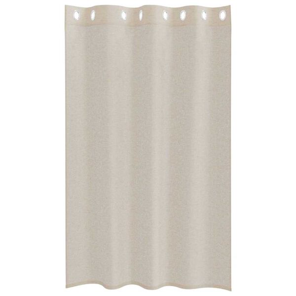 vidaXL Voile Kardin 2 pcs Liivakarva 175 x 140 cm Pol&uuml;ester
