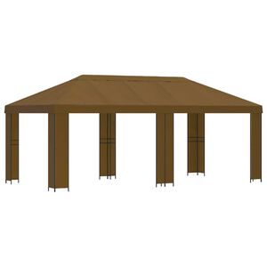 vidaXL Aia gazebos 6 x 3 m Pruunikashall Pol&uuml;ester ja teras 190