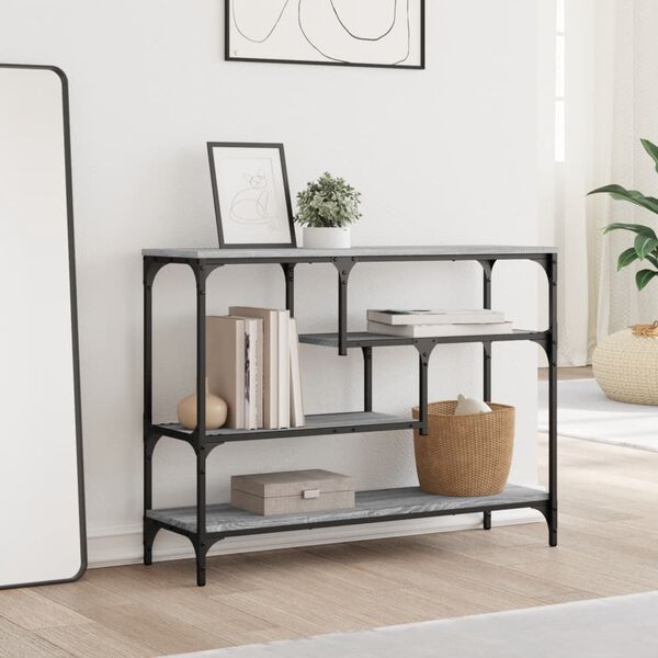 vidaXL konsoollaud, hall Sonoma tamm, 100x30x75 cm, tehispuit