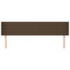 vidaXL voodipeats servadega, tumepruun, 203x16x78/88 cm, kangas