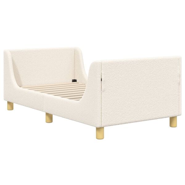 vidaXL Laste voodiraam peatoega peaga cream 80 x 160 cm Lammaste riie