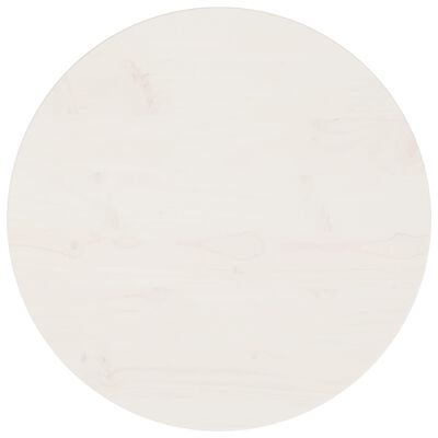 vidaXL lauaplaat, valge Ø50 x 2,5 cm, männipuit