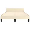 vidaXL voodiraam ilma madratsiga, kreemjas, 120x190 cm, kunstnahk