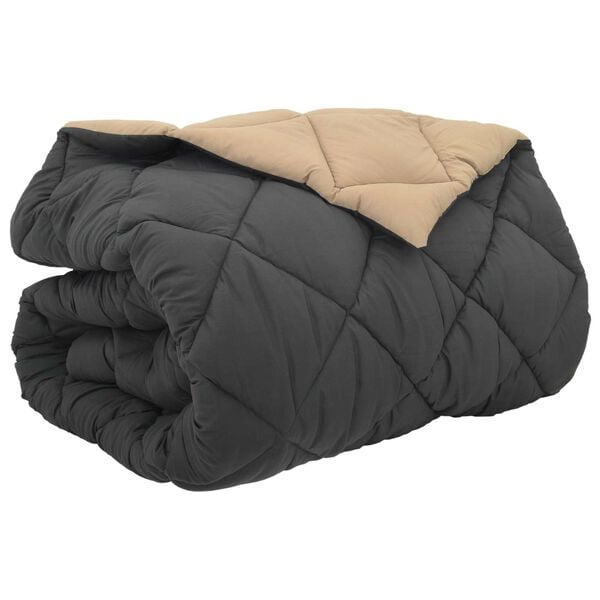 vidaXL Talve tek Antratsiit ja taupe 220 x 260 cm Mikrokiud