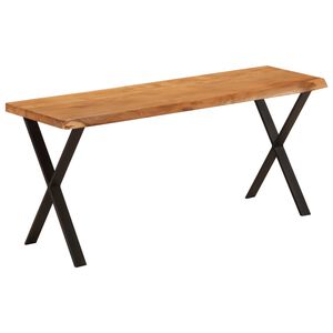 vidaXL naturaalsete servadega pink, 105 cm, akaatsiapuit