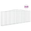 vidaXL kaarekujulised gabioonkorvid 20 tk, 400x30x140/160 cm, raud