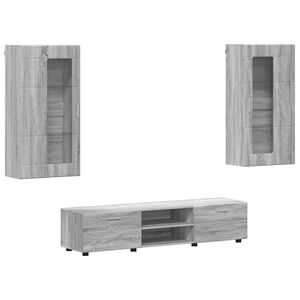 vidaXL Telerikapi komplekt sahtliga FLORIN 3 pcs Hall Sonoma Tehispuit