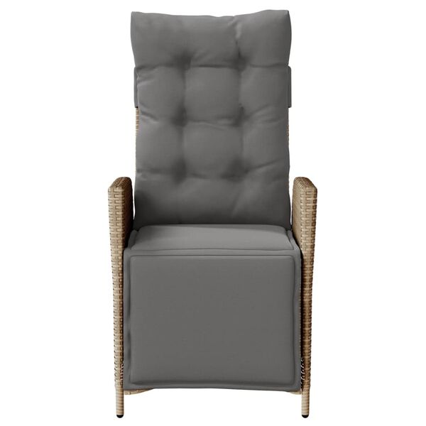 vidaXL allalastava seljatoega aiatool jalatoega, beežid toonid, rotang