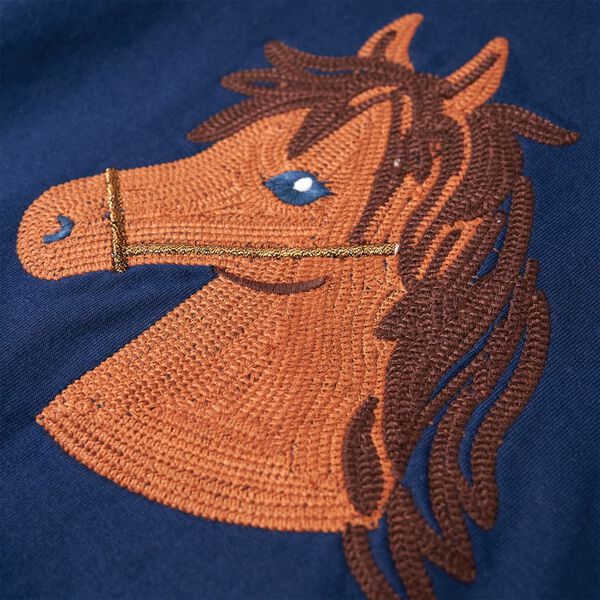 Laste kapuutsiga dressipluus, tumesinine, 104