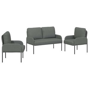 vidaXL Diivanikomplektid 3 pcs Tumehall 115 x 56 x 80 cm Vineer