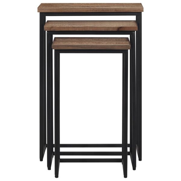 vidaXl üksteise alla mahtuvad kohvilauad 3 tk, tiikpuu