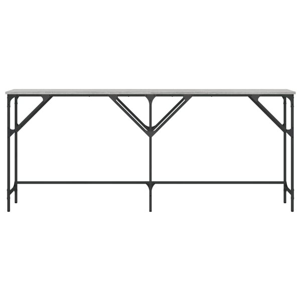 vidaXL konsoollaud, hall Sonoma tamm, 180 x 29 x 75 cm, tehispuit