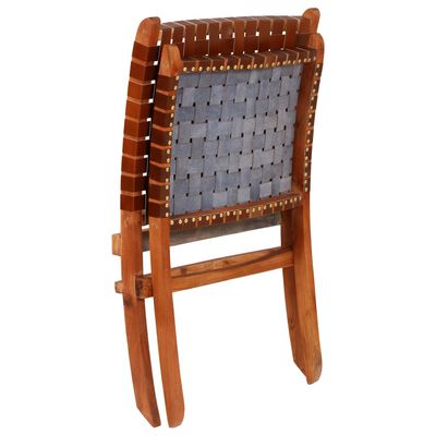 vidaXL kokkupandav tool, põimitud, pruun, ehtne nahk