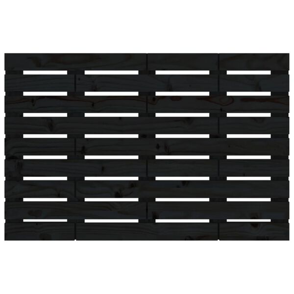 vidaXL seinale kinnitatav voodipeats, must, 81x3x63 cm, männipuit