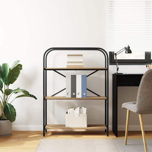 vidaXL Raamatukapp K&auml;sit&ouml;&ouml;puu 80 x 30 x 109 cm Tehispuit