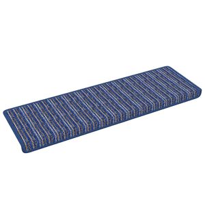 vidaXL Iseliimuvad treppimatid Triibuline 15 pcs Sinine 65 x 21 x 4 cm