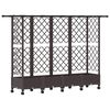vidaXL T&otilde;stetud Padi Kase ja Katusega Pruun 202,5 x 40 x 127 cm PP