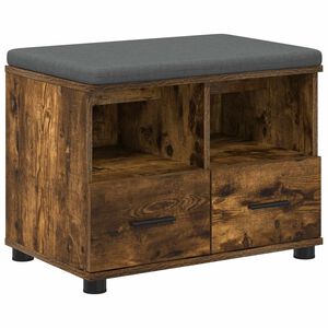 vidaXL Hallipink padjaga sahtliga Suitsetatud Tamm 60 x 38 x 46 cm