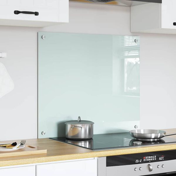 vidaXL Kögi Splashback Valge 70 x 60 cm karastatud klaas