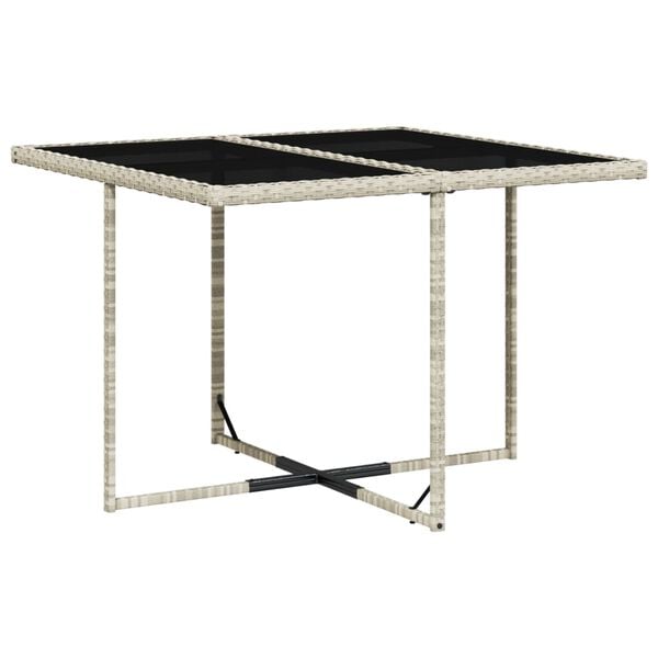 vidaXL 9-osaline aiam&ouml;&ouml;bli komplekt patjadega, helehall, pol&uuml;rotang