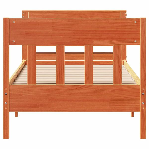 vidaXL voodiraam ilma madratsita, vahapruun, 75 x 190 cm, m&auml;nnipuit