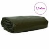 vidaXL Tarpaulin 650g / m&sup2; K&uuml;pset roheline 3,5 x 5 m L&otilde;uend PVC kattega