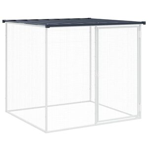 vidaXL katusega kanapuur, antratsiithall, 103x98x90 cm tsingitud teras