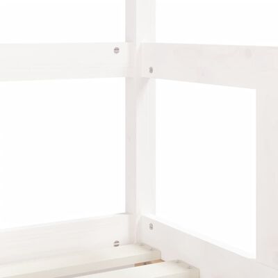 vidaXL lastevoodi raam, valge, 70 x 140 cm, männipuit
