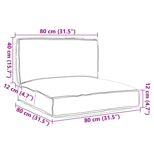 vidaXL Pallet padjakomplekt 2 pcs Hall Oxfordi kangas