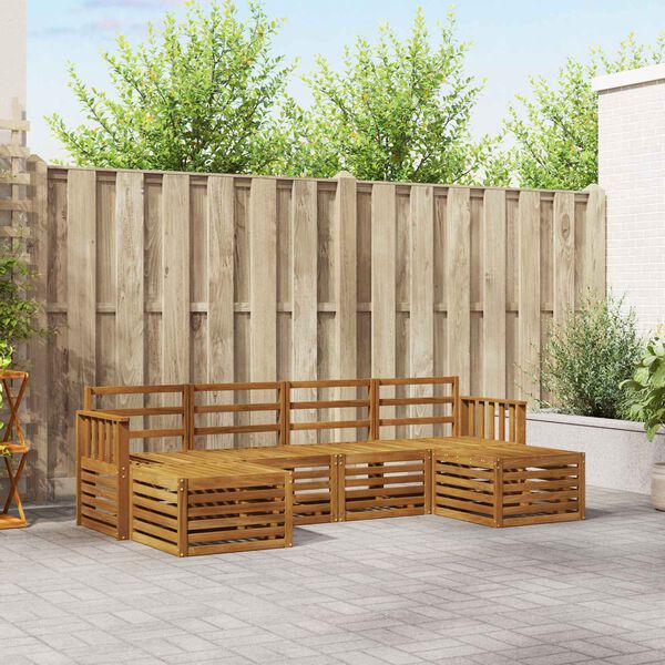 vidaXL Diivanikomplektid 6 pcs Neutraalne Tugev akatsiapuu