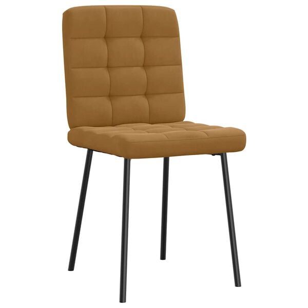 vidaXL söögitoolid 2 tk, pruun, samet