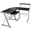 vidaXL nurga arvutilaud, must, 132 x 112 x 99 cm, tehispuit