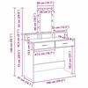 vidaXL Riietumislaud peeglituledega Pruun 100 x 41 x 140 cm Tehispuit