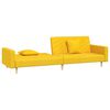 vidaXL 2-kohaline diivanvoodi patjadega, kollane, kangas