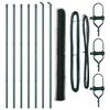 vidaXL Keenutatud aiaposti fikseerija 10 x 1,6 m PVC-kaetud teras V&otilde;rk