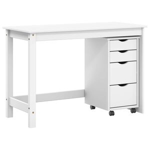 vidaXL T&ouml;&ouml;laud ja rullkappi komplekt MOSS 2 pcs Valge