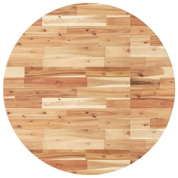 vidaXL &uuml;mmargune lauaplaat, &Oslash;90x4 cm, akaatsiapuit