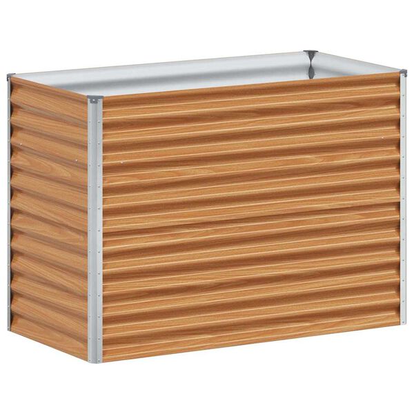 vidaXL K&otilde;rgendatud aia taimelava Helepruun 98 x 50 x 68 cm Tsinkteras