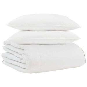 vidaXL Talve tek padjaga 3 pcs Valge Down Feather