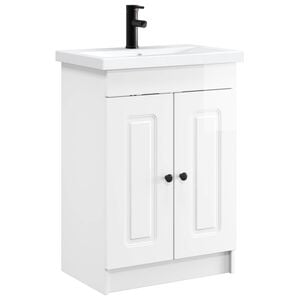 vidaXL Vannitoa m&ouml;&ouml;bleset K&otilde;rgl&auml;ikega valge 78,5 x 37,5 x 81 cm