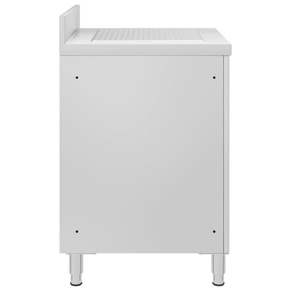 vidaXL kommertsk&ouml;&ouml;gi &auml;ravoolukapp, roostevaba teras