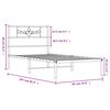 vidaXL metallist voodiraam peatsiga, valge, 80x200 cm